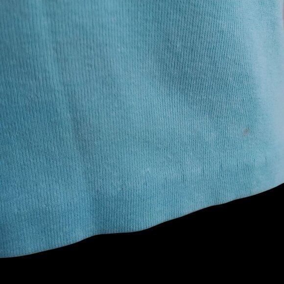 Vintage Womens T-shirt Medium Single Stitch 80's Scoop Neck Fitted Mom Distress - Picture 3 of 9